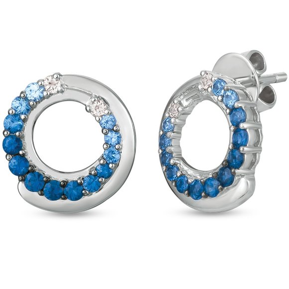 Le Vian Ombre Earrings featuring Denim Ombré White Sapphire in 14K Vanilla Gold